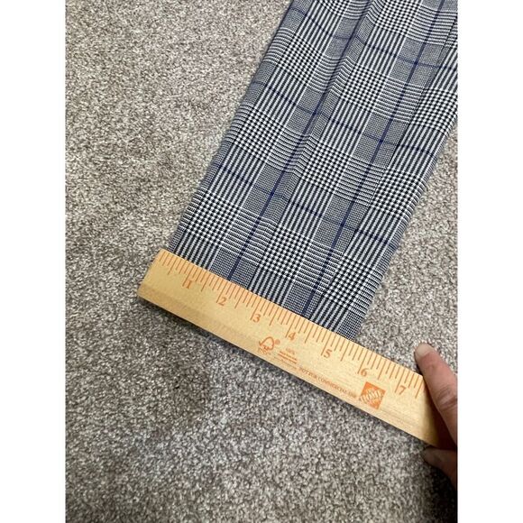 Banana Republic womens sz Sloan Size 0 Gray Prince Of Wales Check Cotton - Picture 4 of 12